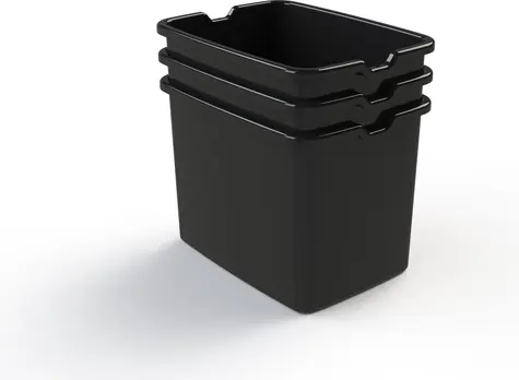 DOLONI Úložný box 18 l čierny / Úložný box / Objem 18 l / 33 x 27 x 26 cm / Uzatvárateľný
