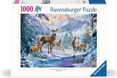 Ravensburger Puzzle Jelene v zime / 1000 dielikov / 70 x 50 cm