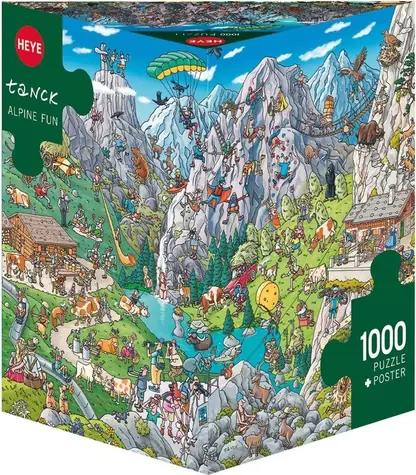 HEYE Puzzle Alpská zábava / 1000 dielikov / 70 x 50 cm