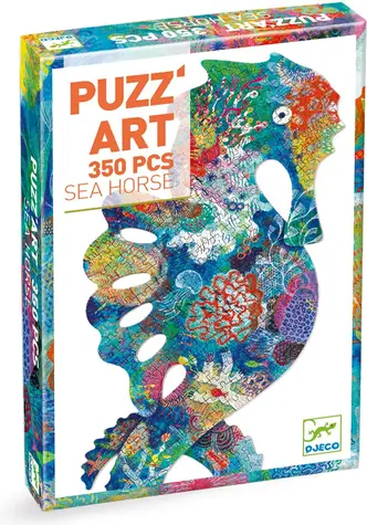 DJECO Obrysové puzzle Morský koník / 350 dielikov / 68 × 30 cm