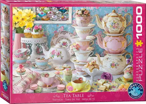 EUROGRAPHICS Puzzle Čajový večierok / 1000 dielikov / 68 × 48 cm