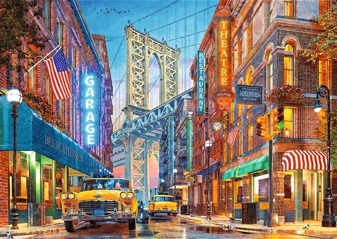 Trefl Puzzle Premium PLUS Tea Time: Výhľad na most v Manhattone / 500 dielikov / 48 x 34 cm