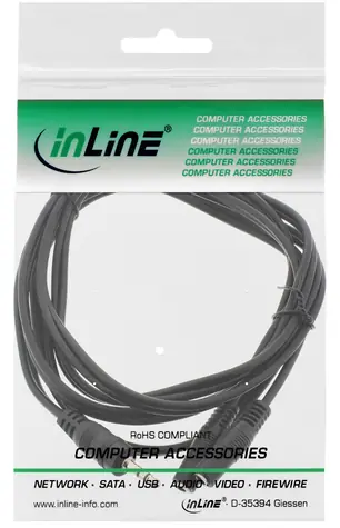 InLine Y audio kábel Jack 3,5 mm - 2x Jack 3,5 mm čierna / Audio kábel / Y-rozbočovač / 2 m
