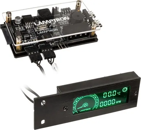 Lamptron TC20 čierna / Kontroler ventilátorov a LED / PCI / 1 kanál