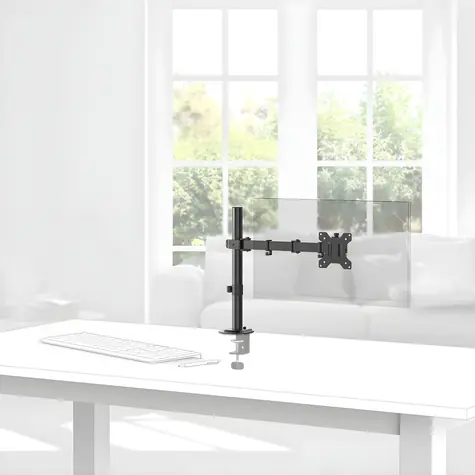 HAMA Stolný držiak pre 1 monitor 35" čierna / Stolný držiak / 1 rameno / VESA 75x75-100x100 / nosnosť 12 kg