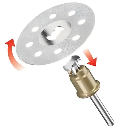 Dremel EZ SpeedClic SC545 / Diamantový rezný kotúč / 38 mm / hĺbka rezu 11 mm / 20000 ot./min