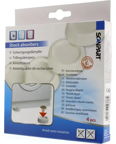 ScanPart Antivibračné podložky pod práčku biele / Antivibračné podložky / 4 ks / kruhové