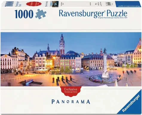 Ravensburger Panoramatické puzzle Lille, Francúzsko / 1000 dielikov / 98 x 37,5 cm