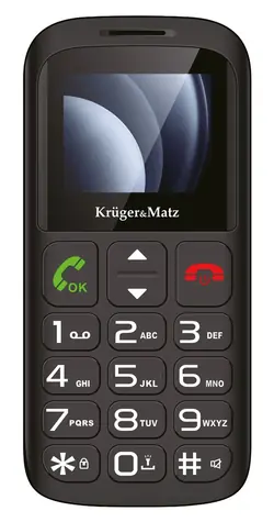 Kruger&Matz Simple 923 čierna / Telefón pre seniorov / 4G / 1.77" / Dual SIM / 1000 mAh
