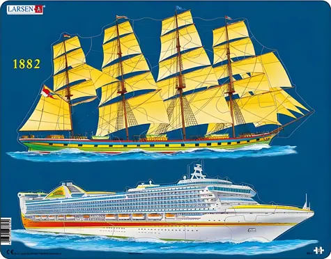 LARSEN Puzzle Lode - história a súčasnosť / 20 dielikov