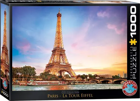 EUROGRAPHICS Puzzle Eiffelova veža, Paríž / 1000 dielikov / 67,63 x 48,89 cm