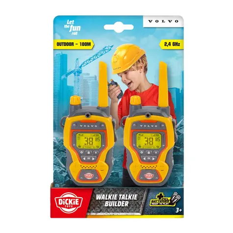 DICKIE Vysielačky Builder / 2,4 GHz / dosah 100 m / sada 2 ks