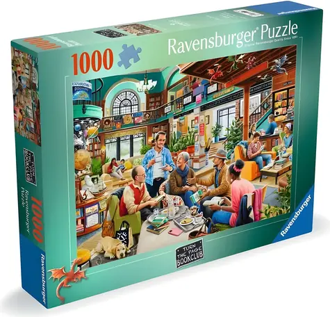 Ravensburger Puzzle Knižný klub Otoč list / 1000 dielikov / 70 x 50 cm
