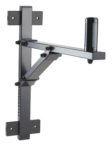 Nástenný držiak reproduktora čierna / Nástenný držiak / Nosnosť 50 kg / Náklon 240 ° / Hrdlo 45/55 mm