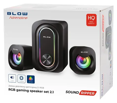 Blow PC reproduktory čierna (66-399#) / Reproduktory / 2.1 / 3 W RMS / USB / 3.5mm Jack