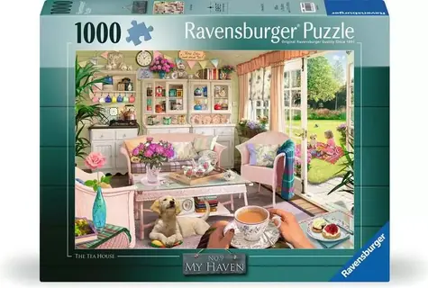 Ravensburger Puzzle My Haven č.9: Čajovňa / 1000 dielikov / 70 x 50 cm