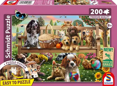 Schmidt Puzzle Záhradný piknik / 200 dielikov / 43,2 × 29,1 cm