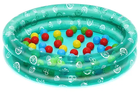 Bestway Nafukovací bazénik Splash & Play s loptičkami zelená / Bazénik / O 91 x 20 cm / 73 l / PVC / 2+ roky