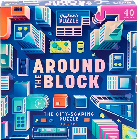 Professor PUZZLE Hra Around the Block / Logická hra / 40 rébusov