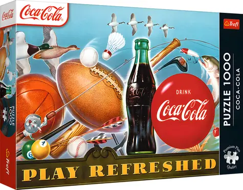 Trefl Puzzle Premium PLUS Coca-Cola: Hraj osviežený / 1000 dielikov / 68,3 × 48 cm