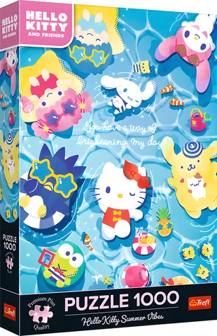Trefl Puzzle Premium PLUS Hello Kitty: Na letnej vlne / 1000 dielikov / 68,3 x 48 cm