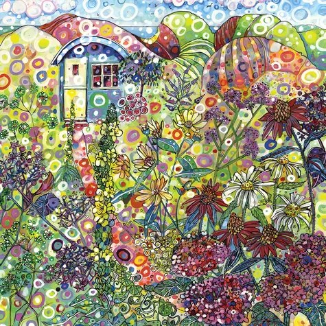 GRAFIKA Štvorcové puzzle Modrá chalúpka / 1000 dielikov / 63,5 x 63,5 cm