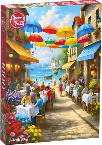Cherry PAZZI Puzzle Ulica s dáždnikmi / 1000 dielikov / 50 × 70 cm
