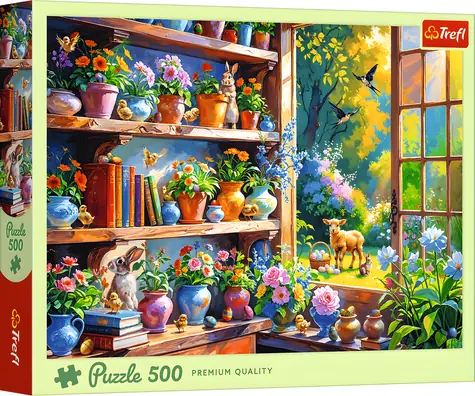 Trefl Puzzle Jarné ráno v oranžérii / 500 dielikov / 48 x 34 cm