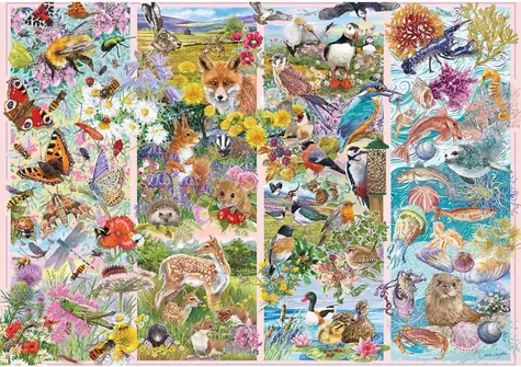 GIBSONS Puzzle Zvedavé tvory / 500 dielikov / 49 x 34 cm