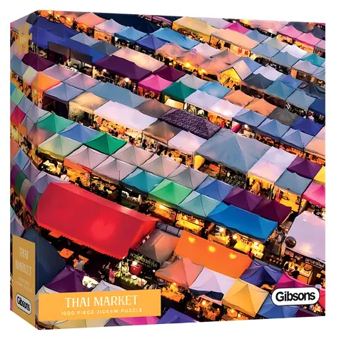 GIBSONS Puzzle Thajské trhovisko / 1000 dielikov / 68 × 49 cm