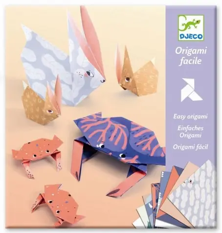 DJECO Origami Zvieracie rodinky / Origami obrázky / 28 obrázkov / od 6 rokov