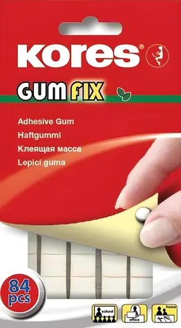 Kores GUMFIX biela / Lepiaca guma / 84 ks / znovupoužiteľná