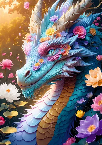 Trefl Puzzle Farebný drak / 1000 dielikov / 48 x 68,3 cm