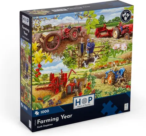 HOP Puzzle Farmárov rok / 1000 dielikov / nepravidelné dieliky / plagát A3