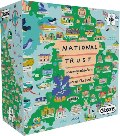 GIBSONS Puzzle National Trust: Po celej krajine / 500 dielikov / 49 × 34 cm