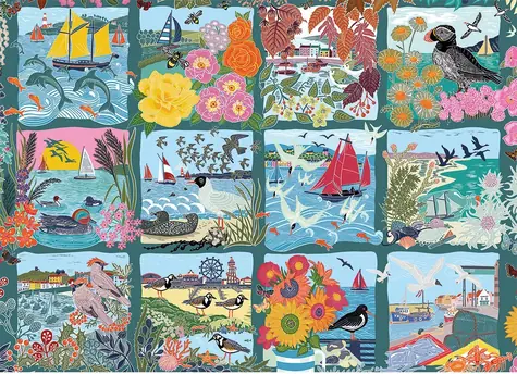 GIBSONS Puzzle Pobrežné volanie / 1000 dielikov / 68 x 49 cm