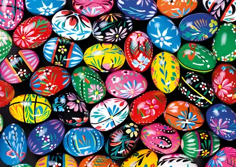 YAZZ Puzzle Maľované veľkonočné vajíčka / 1000 dielikov / 68 x 48 cm