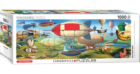 EUROGRAPHICS Panoramatické puzzle Veľké preteky / 1000 dielikov / 99 x 33 cm