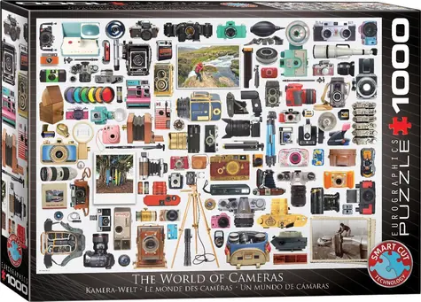 EUROGRAPHICS Puzzle Svet fotoaparátov / 1000 dielikov / 68 × 48 cm