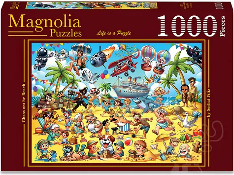 MAGNOLIA Puzzle Chaos na pláži / 1000 dielikov / 68 x 48 cm