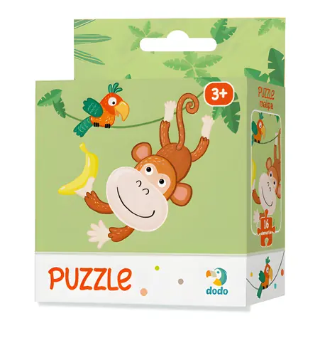 DODO Puzzle Opička / 16 dielikov / 22 x 22 cm