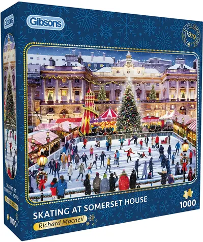 GIBSONS Puzzle Korčuľovanie pri Somerset House / 1000 dielikov / 68 × 49 cm