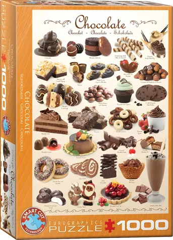 EUROGRAPHICS Puzzle Čokoláda / 1000 dielikov / 48,89 x 67,63 cm