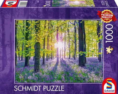 Schmidt Puzzle Jemné modré zvončeky v lese / 1000 dielikov