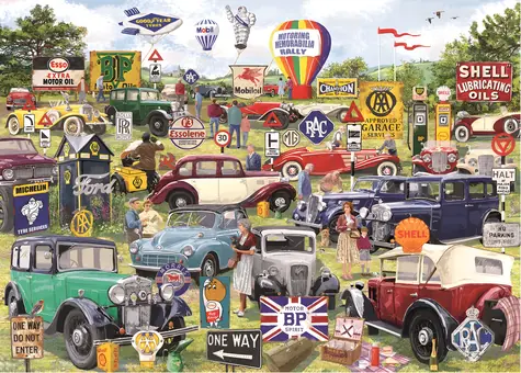 GIBSONS Puzzle Motoring Memorabilia Rally / 1000 dielikov / 68 x 49 cm