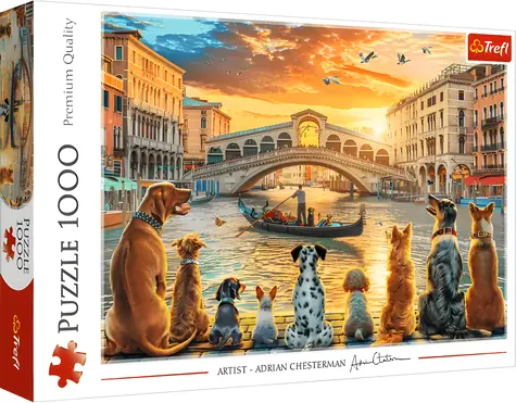 Trefl Puzzle Psy v Benátkach / 1000 dielikov / 68,3 x 48 cm