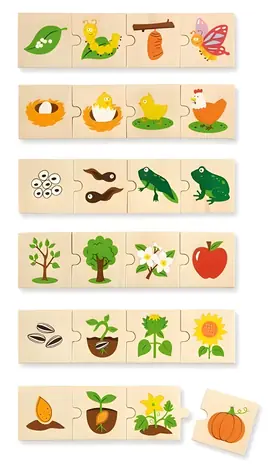 VIGA Vývojové puzzle 6x4 / Skladačka / 6x 4 dieliky / od 18 mesiacov