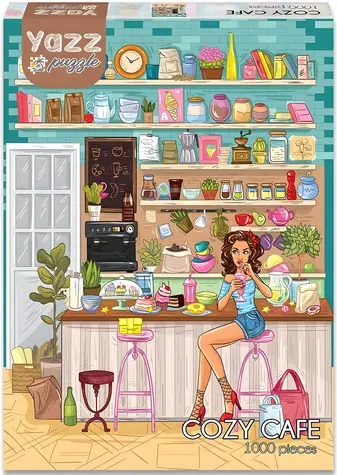 YAZZ Puzzle Útulná kaviareň / 1000 dielikov / 48 x 68 cm