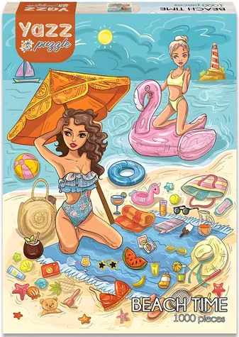 YAZZ Puzzle Čas na pláži / 1000 dielikov / 48 x 68 cm