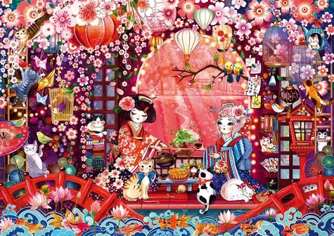 Schmidt Puzzle Japonský čajový obrad / 500 dielikov / 48,1 x 34,1 cm